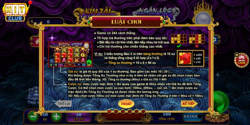 Luật chơi Kho Tàng Ngũ Long HitClub chuẩn nhất