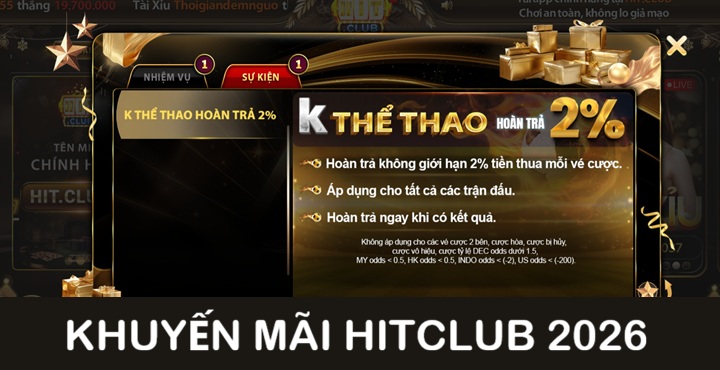 Cập nhật mới nhất về khuyến mãi Hitclub 2026 